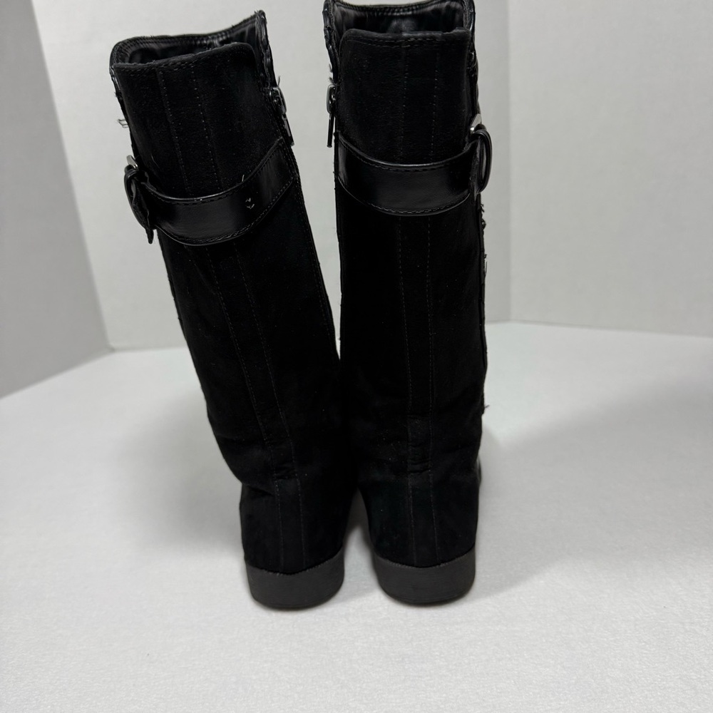 Olive & Edie Girls’ Black Tall Quilted Boots Youth Size 3 - Picture 4 of 9